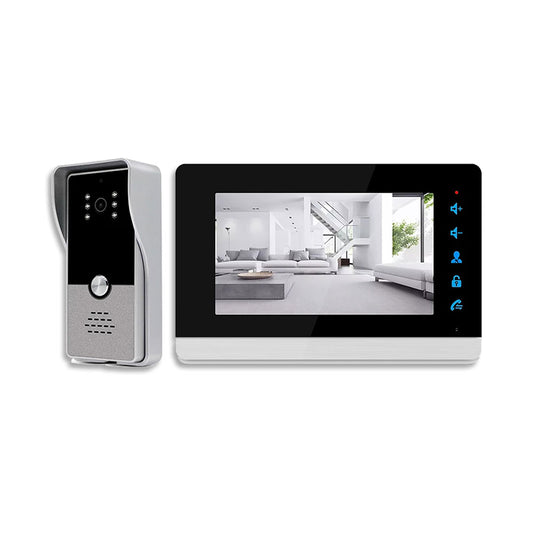 AnjieloSmart 7'' Video Intercom Video Door Phone System, 600TVL Wide Angle Degree Day and Night Vision