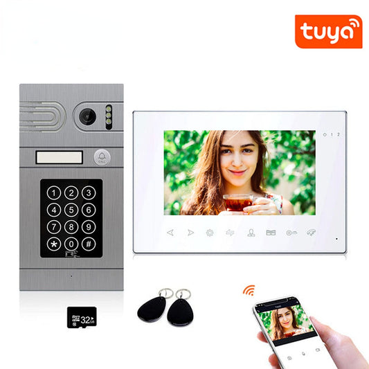 7 Inch Tuya Smart Mobile App Wifi Home Intercom System Video Door Phone 1080P/FHD Screen Support Electric Locks Remote Control