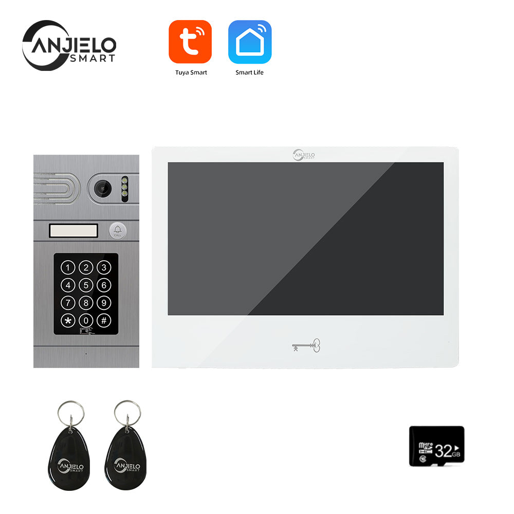 Smart Home 10 inch Wired Video Door Phone Intercom System Video Doorbell IR Night Vision Dual-way Intercom for Home Apartment Security