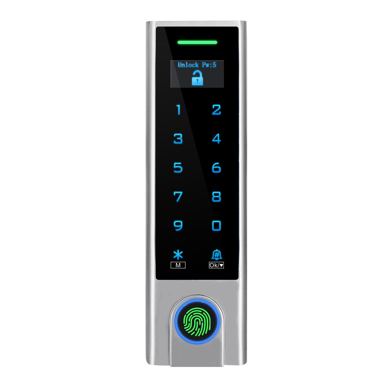 Tuya WiFi Access Control Keypad with Fingerprint, Mifare RFID Card & IP66 Metal Case – 10,000 Users Keyless Door Entry System