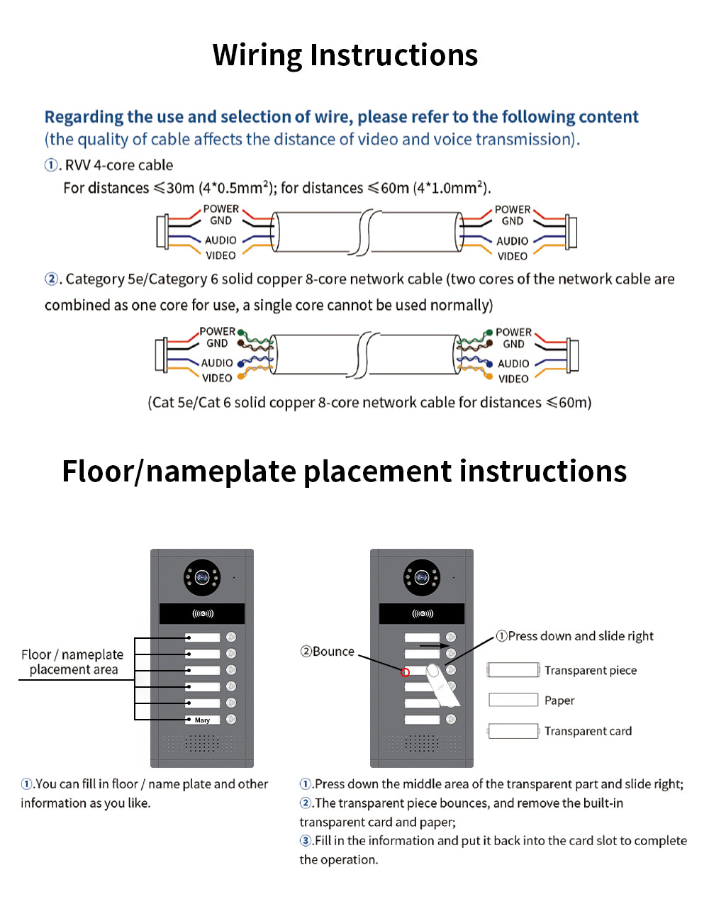 Anjielo Smart 7/10-Inch 6-24 Household Tuya Smart Video Doorbell Metal Doorbell Video Intercom System Suitable For Multi-Family