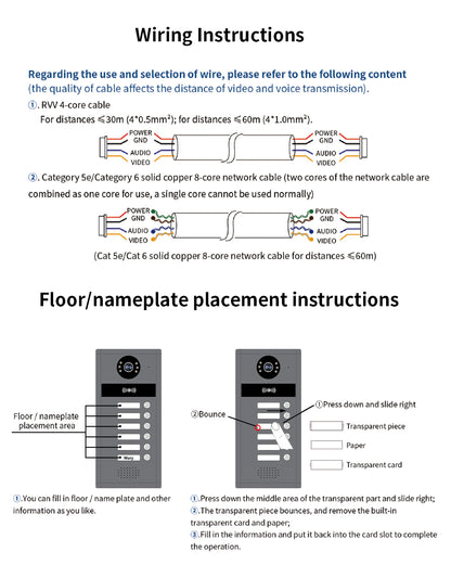 Anjielo Smart 7/10-Inch 6-24 Household Tuya Smart Video Doorbell Metal Doorbell Video Intercom System Suitable For Multi-Family