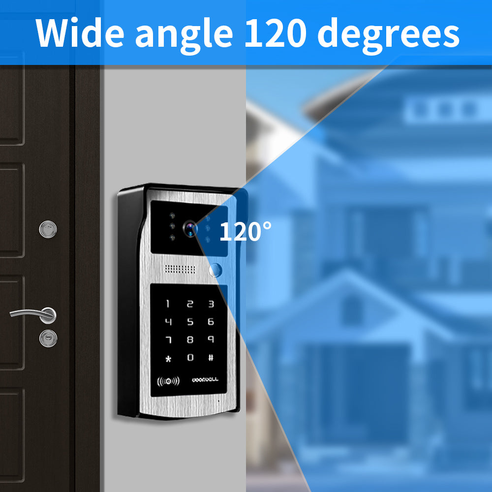 7 Inch Screen Touch Monitor Video Intercom for Home Door Phone Doorbell with RFID Code Keypad Access Control Video intercom System