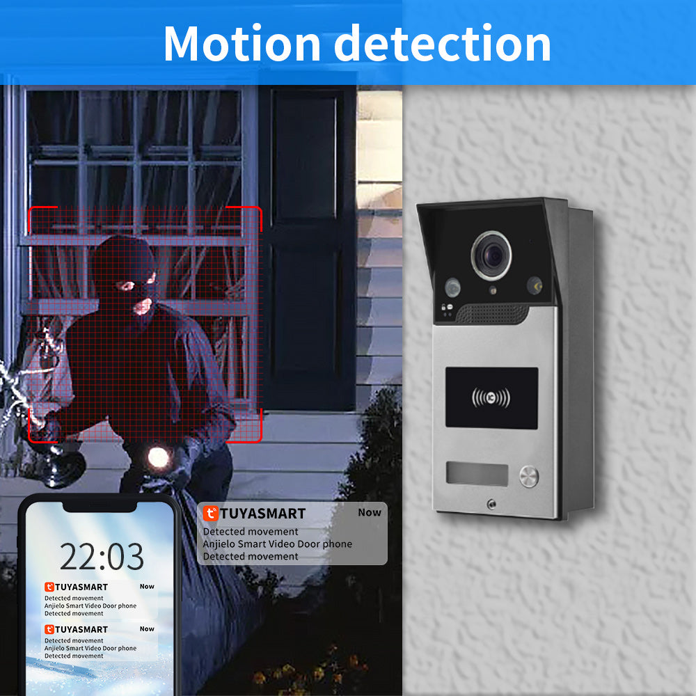 4 wire 7 inch Apartment Building Video Intercom Video Doorbell Camera for Family AHD Video Door Phone System