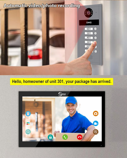 Anjielo Smart 7/10-Inch 6-24 Household Tuya Smart Video Doorbell Metal Doorbell Video Intercom System Suitable For Multi-Family