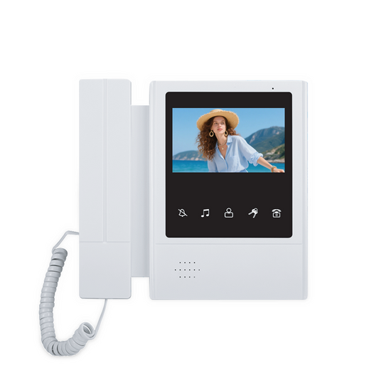 Anjielo 4 Wired Video Intercom Monitor System 4.3 inch Video Monitor with RFID Camera for Multi-apartment