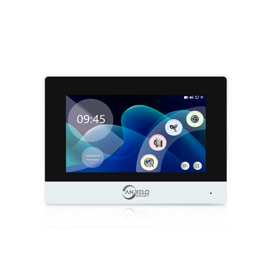 Anjielo 1080P 2 Wired 7 Inch Video Doorbell Intercom Monitor Support Tuya App and Monitor For Unlocking