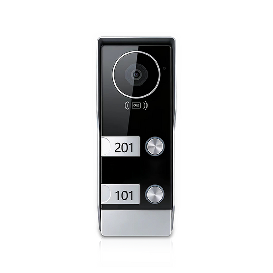 ANJIELO 2 Wire 1080P Video Intercom System with Wide Angle Waterproof IP65 Single Doorbell for Multi-apartment