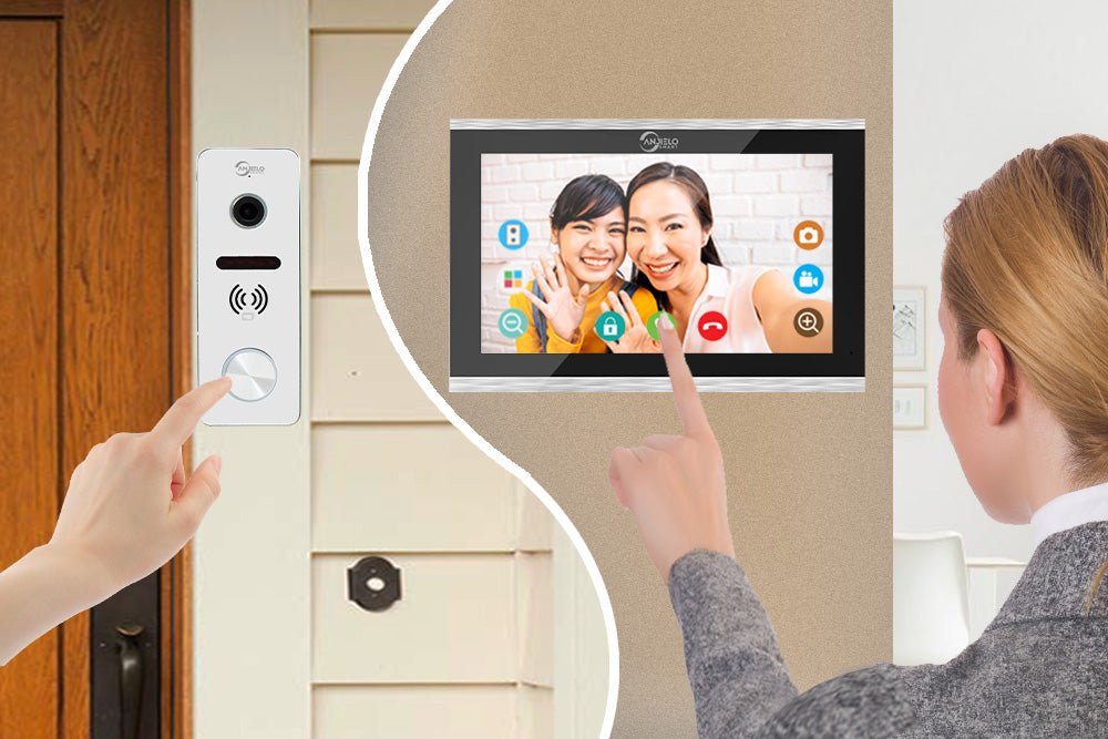 Tuya 7 10 Inch Video Wifi Intercom Tuya Smart Home video doorbell System 1080P Wide View Angle Wired Doorbell Camera Full Touch Monitor