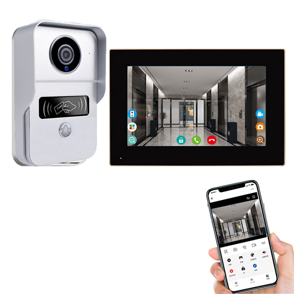 ANJIELOSMART 1080P Video Entry Doorphone Door CameraTUYA Wireless Wifi Video Doorbell System,  Video Intercom Kits for Home Villa Apartment