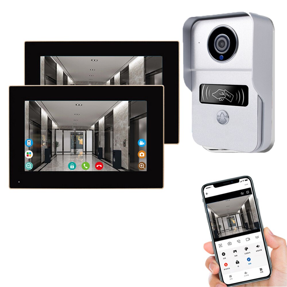 ANJIELOSMART 1080P Video Entry Doorphone Door CameraTUYA Wireless Wifi Video Doorbell System,  Video Intercom Kits for Home Villa Apartment