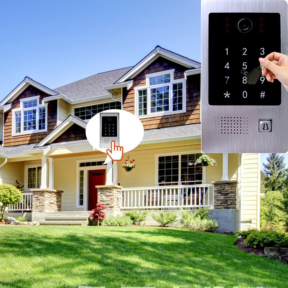 Intercom Line Card 1080P AHD Tuya Smart WiFi Video Intercom Keypad/RFID Card Mobile Phone ...
