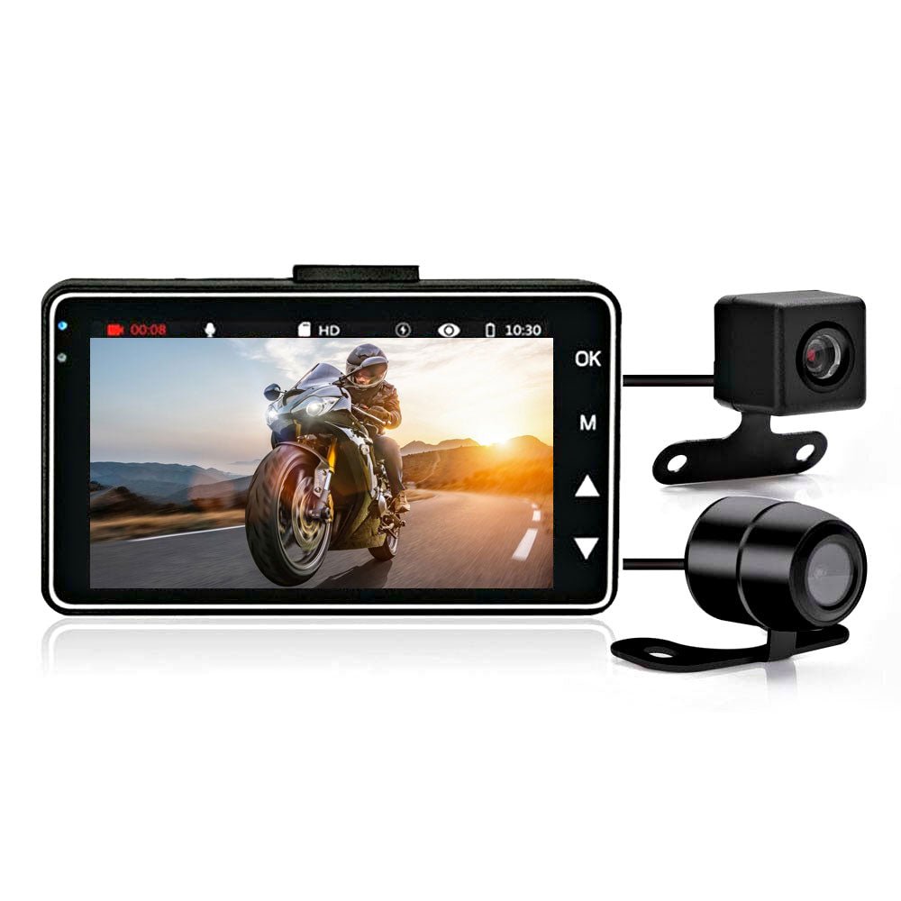 1080P HD Motorcycle Camera DVR Motor Dash Cam with Special Dual - track Front Rear Recorder Motorbike Electronic Moto Waterproof - Zhongshan Anjielo Smart Technology Co., Ltd