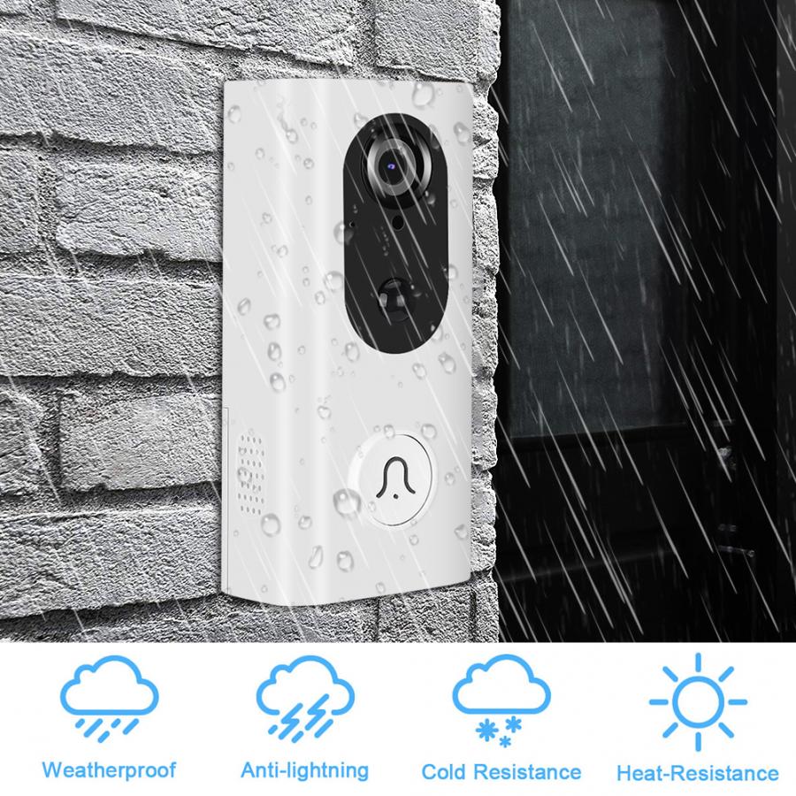 1080P Tuya Smart Video Doorbell Peephole Camera IP5 Waterproof HD Wifi Security Camera Real - Time Video for Smartphone with Chime - Zhongshan Anjielo Smart Technology Co., Ltd