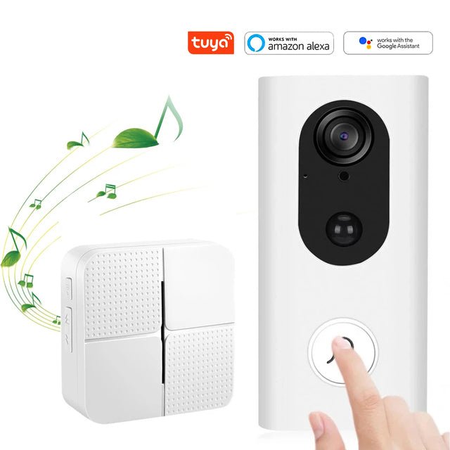 1080P Tuya Smart Video Doorbell Peephole Camera IP5 Waterproof HD Wifi Security Camera Real - Time Video for Smartphone with Chime - Zhongshan Anjielo Smart Technology Co., Ltd