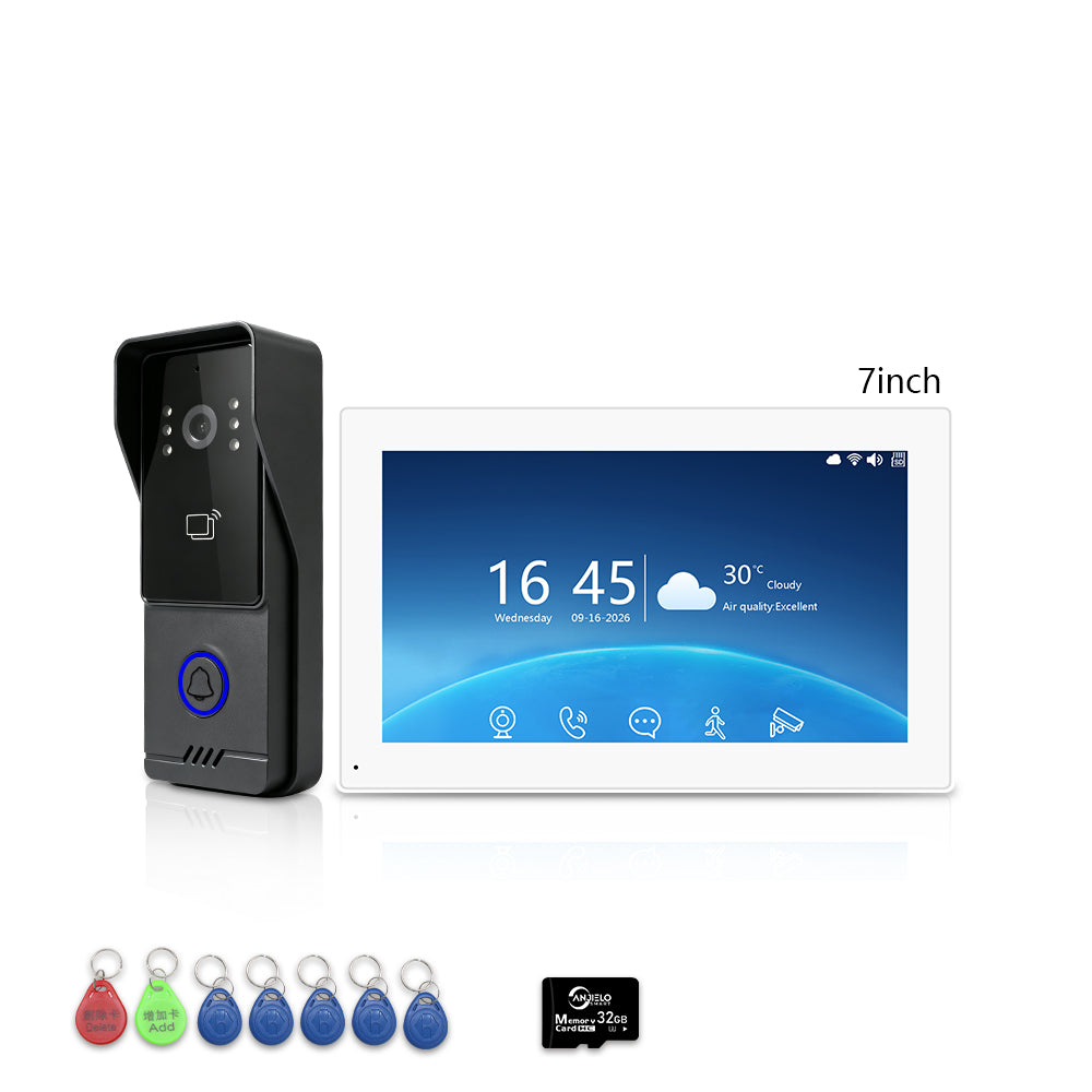 Two-Wire Video Intercom System with Tuya Smart App, 7"/10" Touch Screen, 1080P HD & IP65 Waterproof Doorbell
