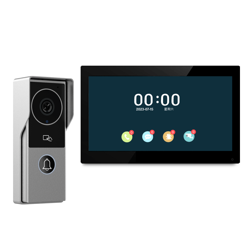 ANJIELOSMART  latest FHD1080P video intercom Doorphone Touch Screen with Wired Doorbell 1080P 140° interfone