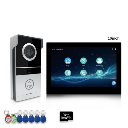 Anjieo IP Video Intercom System  2-Way Audio, HD Camera, Smart Home Doorbell with Remote Access for home