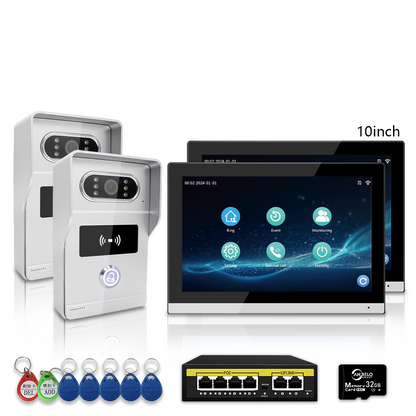 Anjielo IP Video Intercom System 1080P Doorphone Support TUYA Smart Life for Villa and Apartment