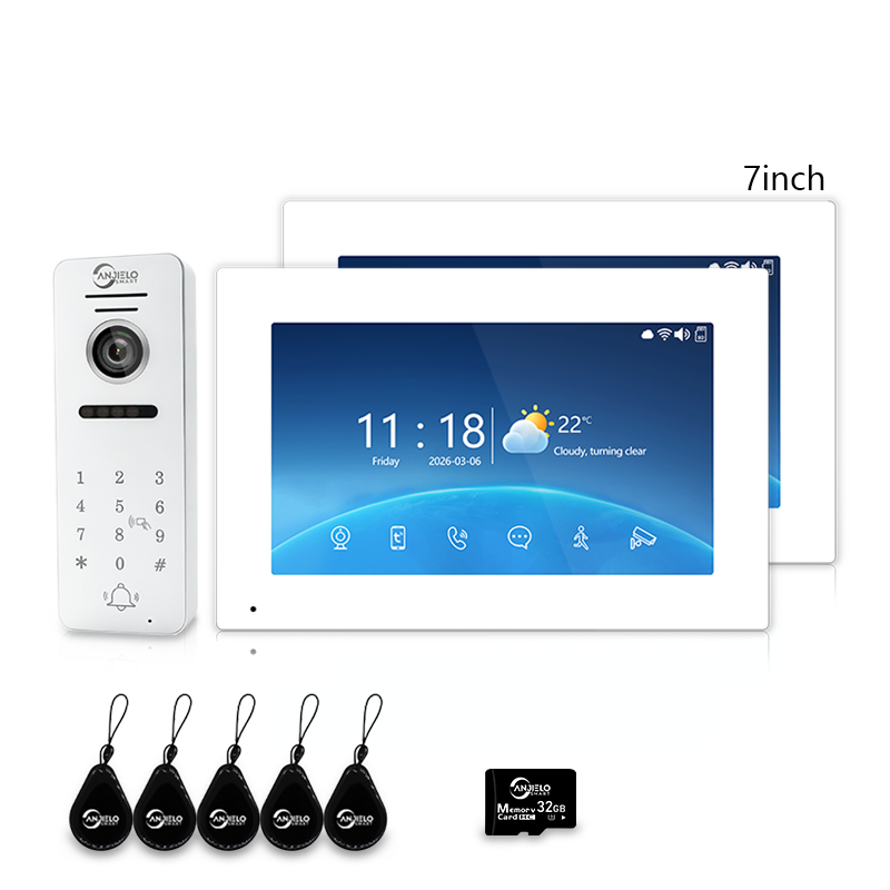 4-Wire Tuya Smart Video Intercom System 10 Inch Indoor Monitor Wired Doorbell with PIR Motion Detection Two-Way Audio Remote Mobile App Unlock for Home Villa Security