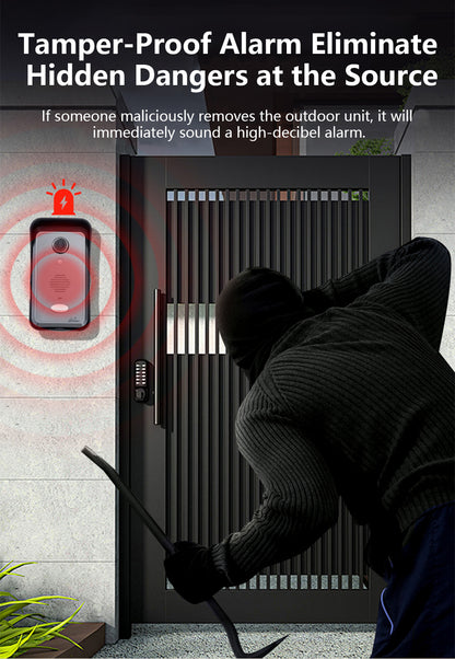 WiFi Halow 7-inch Tuya Wireless Video Intercom with Anti-Tamper Alarm and PIR Human Body Sensor for 24/7 Active Protection