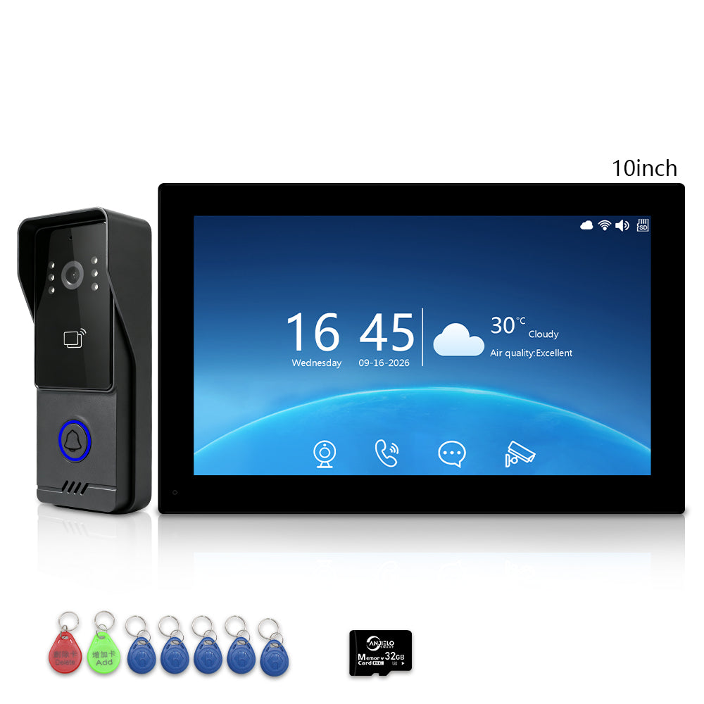 Two-Wire Video Intercom System with Tuya Smart App, 7"/10" Touch Screen, 1080P HD & IP65 Waterproof Doorbell