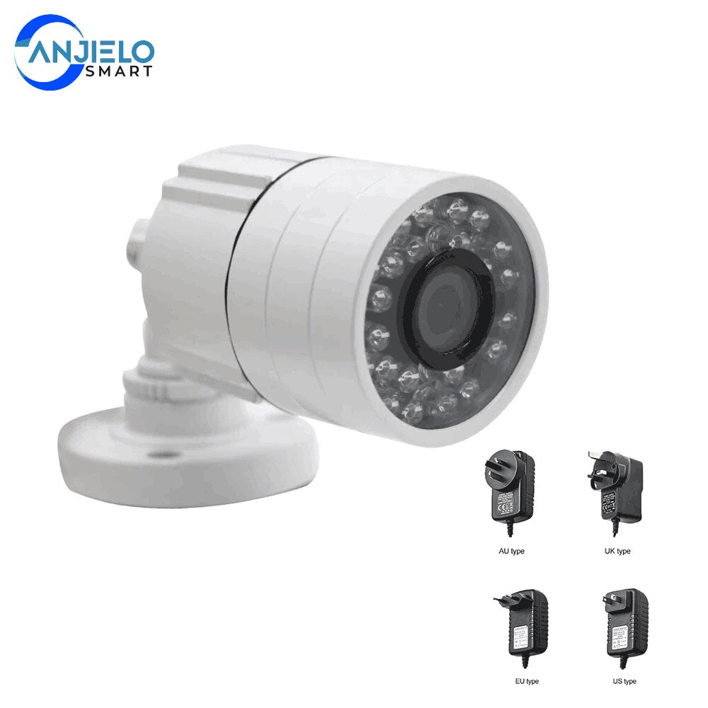 1200TVl CCTV Analog surveillance 3.6mm Lens camera IR Light Bullet Waterproof Outdoor Security Camera + Power Adapter - Zhongshan Anjielo Smart Technology Co., Ltd