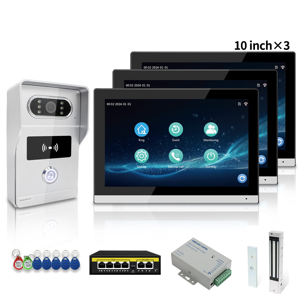 Anjielo IP Video Intercom System 1080P Doorphone Support TUYA Smart Life for Villa and Apartment