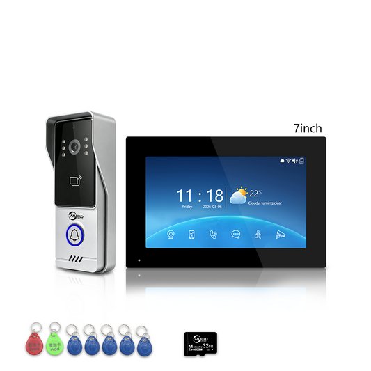 Anjielo Newest 4‑Wire Tuya Smart Life Video Intercom System 7/10 Inch Touch‑Screen 1080P IP65 Multi‑Monitor Doorphone for Villa & Apartment
