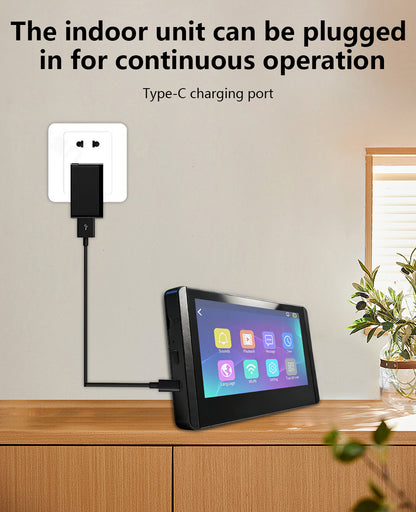 WiFi Halow 7-inch Tuya Wireless Video Intercom with Anti-Tamper Alarm and PIR Human Body Sensor for 24/7 Active Protection