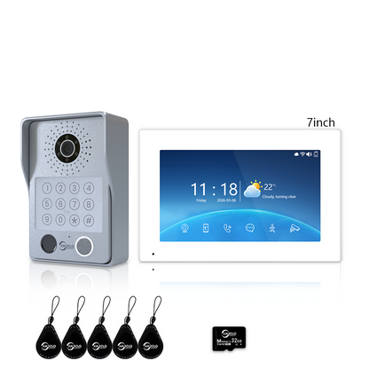 Anjielo Latest 4 wire Video Intercom System Photo Frame Video Doorbell 5 in 1 unlocking with Motion Detection for the Apartment Intercom System for Home Villa