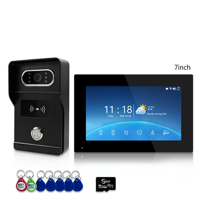 Anjielo Smart Video Intercom Doorbell System 4-Wire 7″/10″ Touch Screen, Tuya App, Motion Detection, Two-Way Audio, Digital Photo Frame & Music Playback