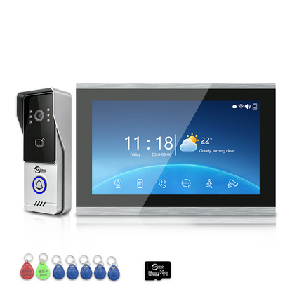 Anjielo Newest 4‑Wire Tuya Smart Life Video Intercom System 7/10 Inch Touch‑Screen 1080P IP65 Multi‑Monitor Doorphone for Villa & Apartment