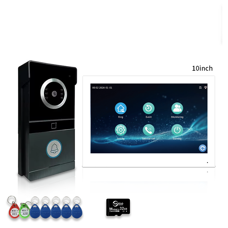 Anjieo IP Video Intercom System  2-Way Audio, HD Camera, Smart Home Doorbell with Remote Access for home