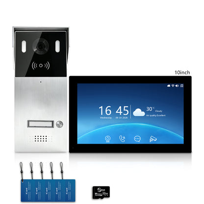 Anjielo 2-Wire Multi-Tenant Video Intercom System with Tuya App, 7/10-Inch Touch Screen, 2MP CMOS, IP65 Doorbell & 128GB TF Card