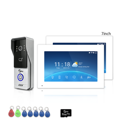 Anjielo Newest 4‑Wire Tuya Smart Life Video Intercom System 7/10 Inch Touch‑Screen 1080P IP65 Multi‑Monitor Doorphone for Villa & Apartment