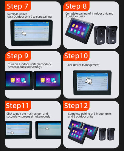WiFi Halow 7-inch Tuya Wireless Video Intercom with Anti-Tamper Alarm and PIR Human Body Sensor for 24/7 Active Protection