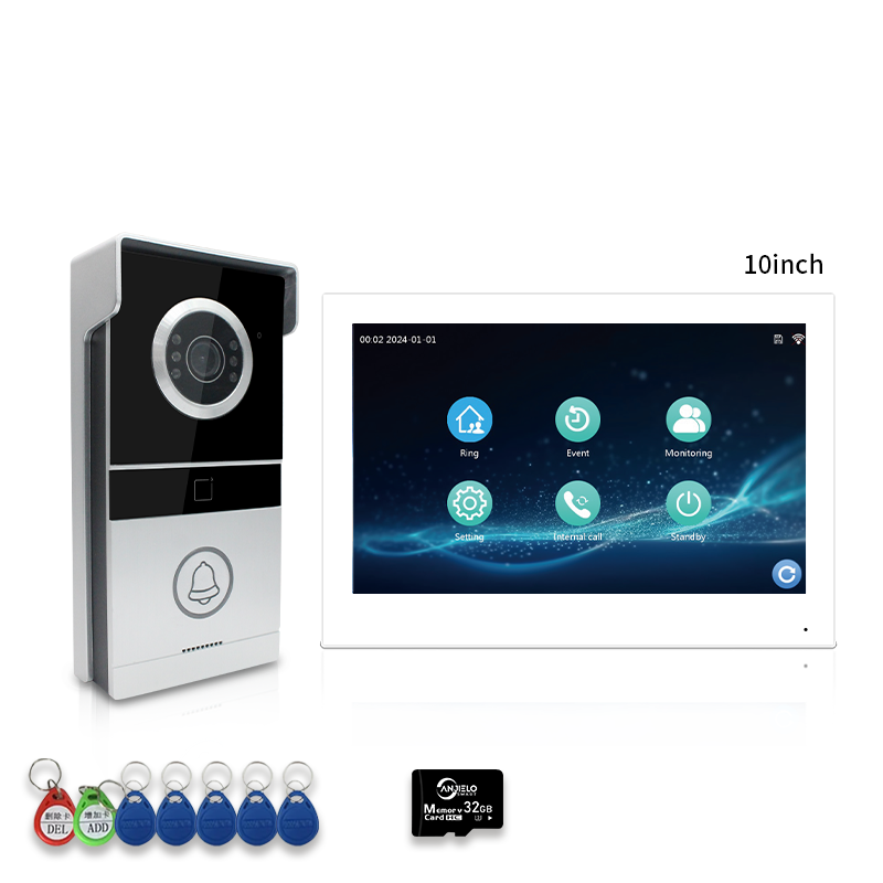 Anjieo IP Video Intercom System  2-Way Audio, HD Camera, Smart Home Doorbell with Remote Access for home