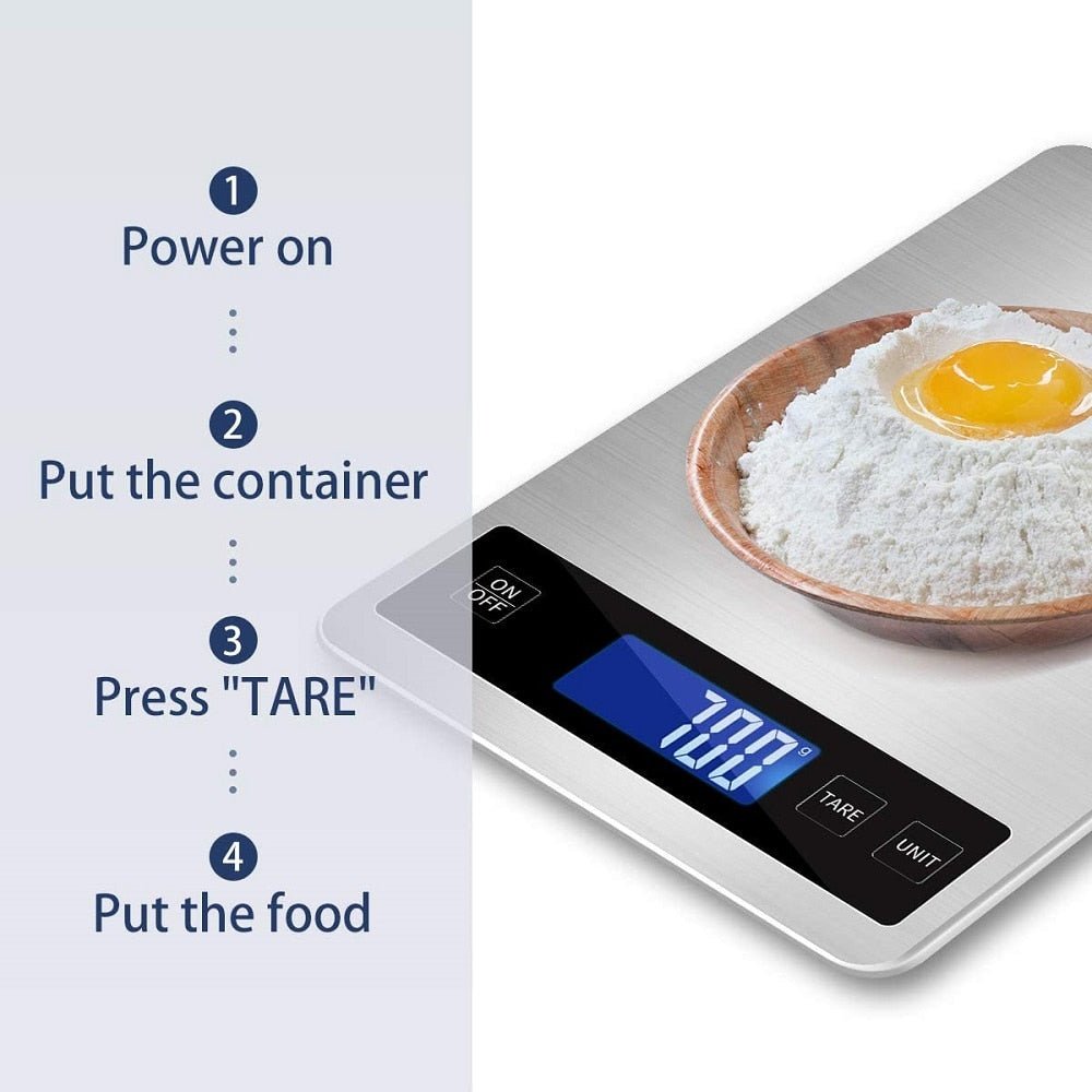 15kg Kitchen Scale Household Electronic Digital Food Scale Cooking Baking Scale Kitchen Measuring Tool Stainless Steel - Zhongshan Anjielo Smart Technology Co., Ltd