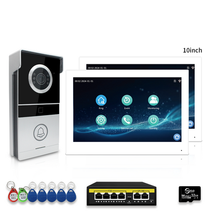 Anjieo IP Video Intercom System  2-Way Audio, HD Camera, Smart Home Doorbell with Remote Access for home