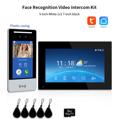 Anjielo IP Video Intercom System with AI Face Recognition, Tuya Smart WiFi, 5-in-1 Unlock, 1080P HD Night Vision & Multi-Story Villa Access Control for Apartment & Building Security