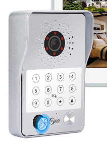 NEW 2024 Tuya 7/10 Inch Password Fingerprint Card Video Intercom Doorphone Touch Screen with Wired Doorbell 1080P 148° interfone