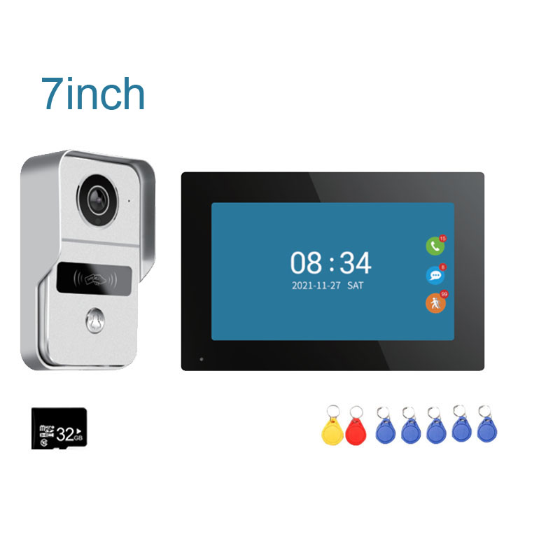 ANJIELOSMART 1080P Video Entry Doorphone Door CameraTUYA Wireless Wifi Video Doorbell System,  Video Intercom Kits for Home Villa Apartment