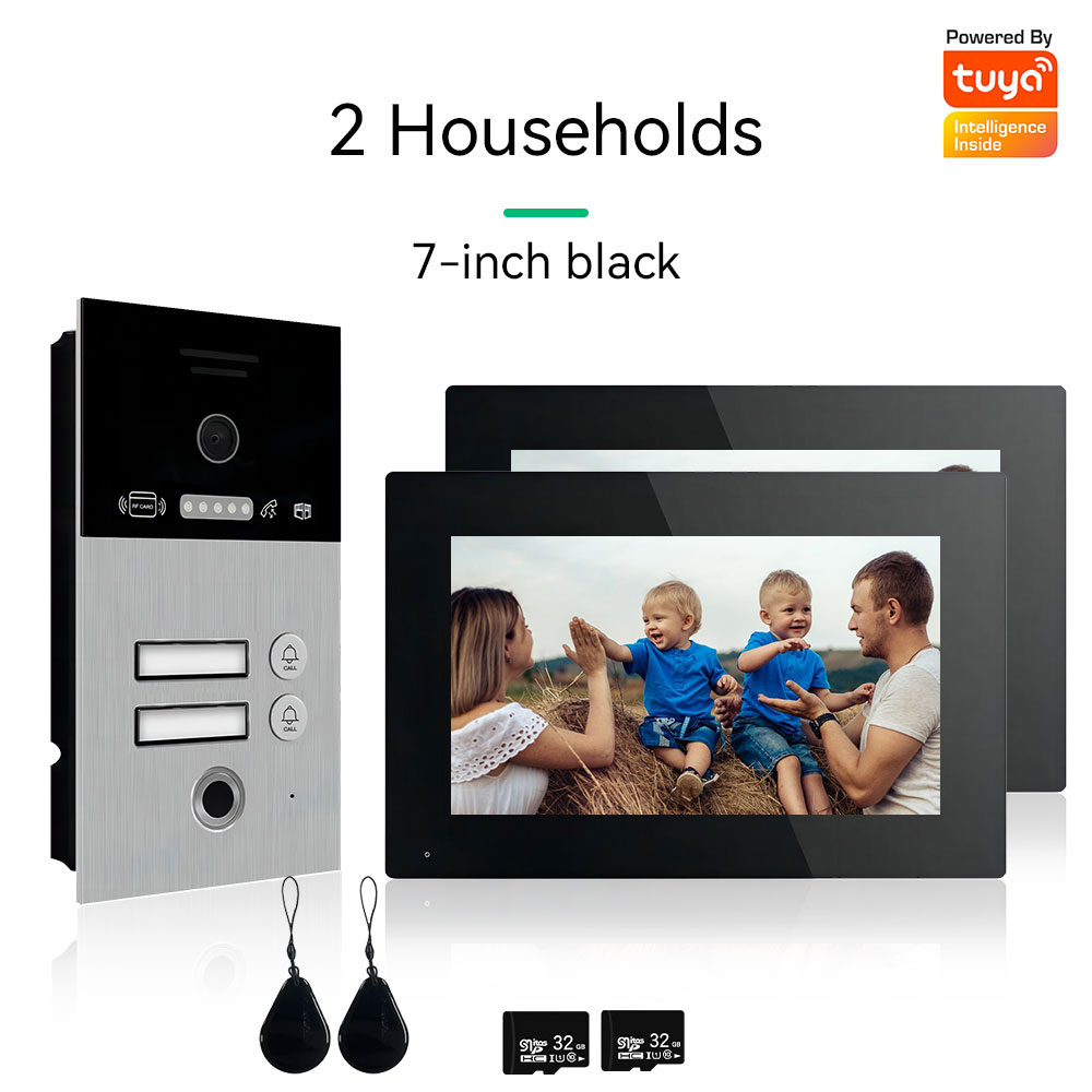 Anjielo Video Intercom For Apartment 1080P Video Doorphone Call 1/2/3 Floors WIFI Doorbell Tuya Video Intercom For Home