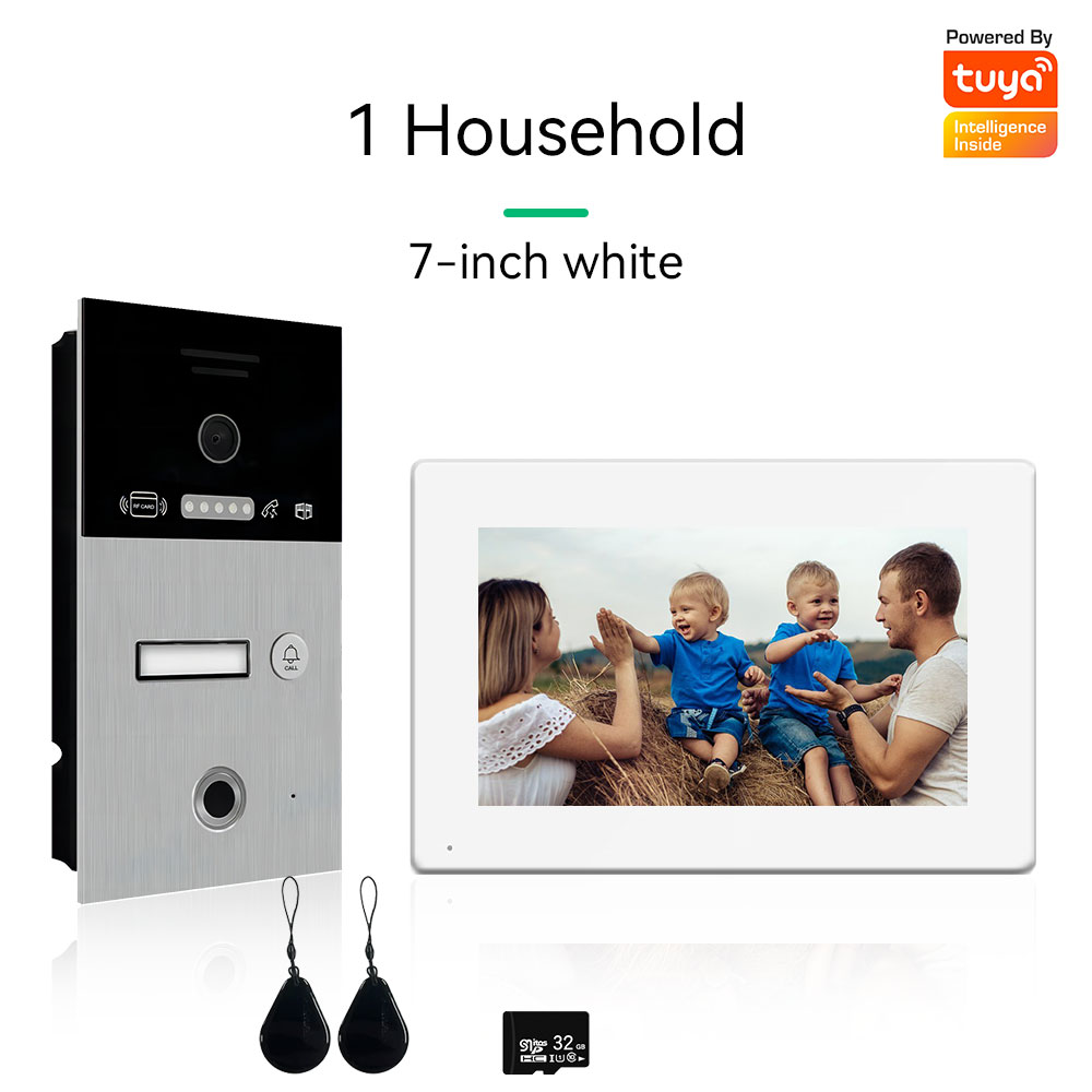 Anjielo Video Intercom For Apartment 1080P Video Doorphone Call 1/2/3 Floors WIFI Doorbell Tuya Video Intercom For Home