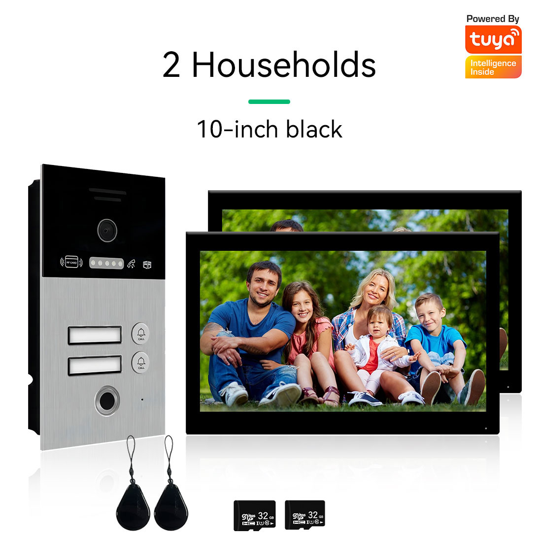 Anjielo Video Intercom For Apartment 1080P Video Doorphone Call 1/2/3 Floors WIFI Doorbell Tuya Video Intercom For Home