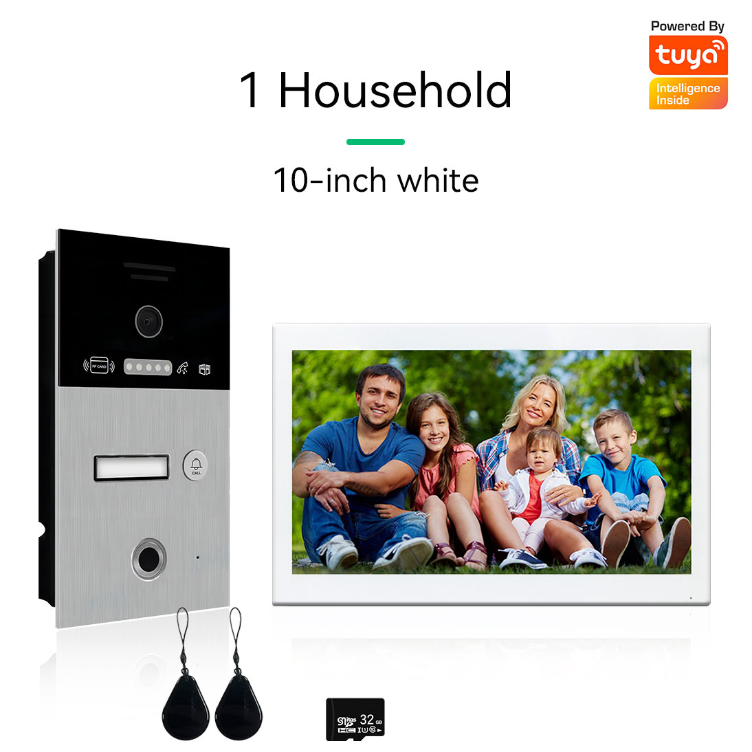 Anjielo Video Intercom For Apartment 1080P Video Doorphone Call 1/2/3 Floors WIFI Doorbell Tuya Video Intercom For Home