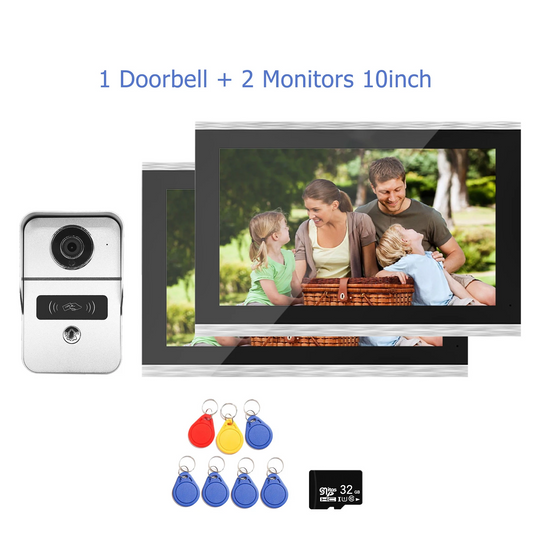 ANJIELOSMART 1080P Video Entry Doorphone Door CameraTUYA Wireless Wifi Video Doorbell System,  Video Intercom Kits for Home Villa Apartment