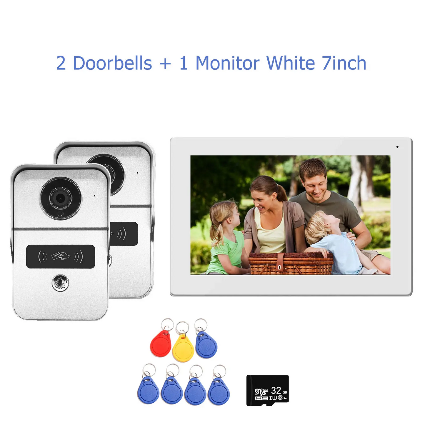 ANJIELOSMART 1080P Video Entry Doorphone Door CameraTUYA Wireless Wifi Video Doorbell System,  Video Intercom Kits for Home Villa Apartment