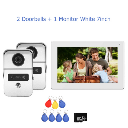 ANJIELOSMART 1080P Video Entry Doorphone Door CameraTUYA Wireless Wifi Video Doorbell System,  Video Intercom Kits for Home Villa Apartment